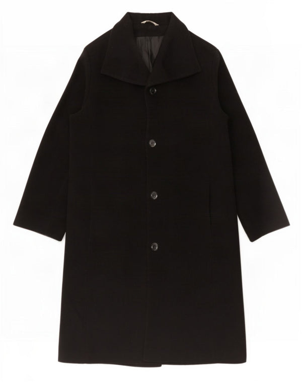 Marks & Spencer Abrigo largo para mujer UK 40 XL Lana virgen negra