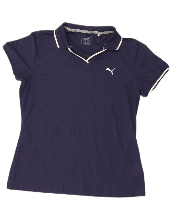 Puma Polo para mujer UK 40 Grande Poliéster azul marino