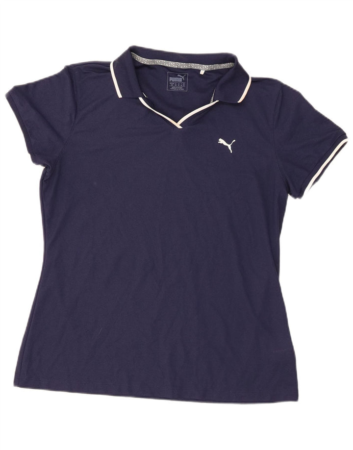 Puma Polo para mujer UK 40 Grande Poliéster azul marino