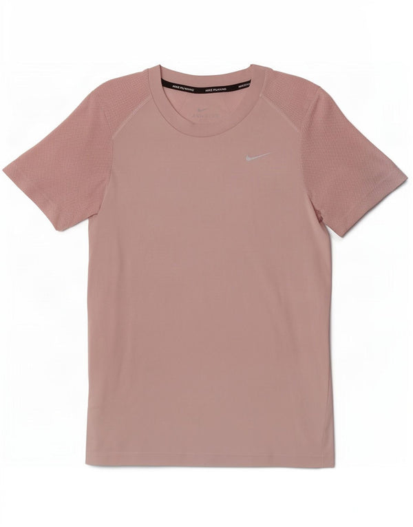 Nike Camiseta Dri Fit para Mujer Top UK 10 Small Pink Poliéster