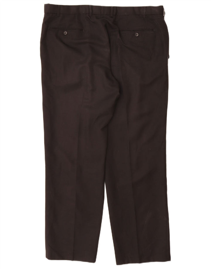 Marks & Spencer Pantalón chino recto para hombre W38 L31 Poliéster negro