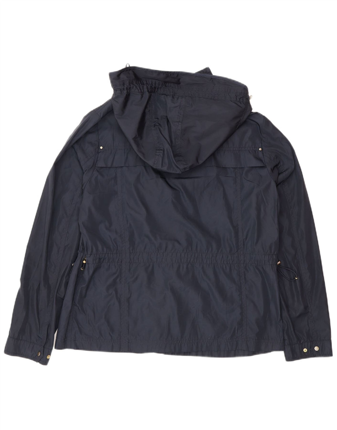 Zara Mujer Chaqueta Utilitaria Con Capucha ES 40 XL Poliéster Azul Marino
