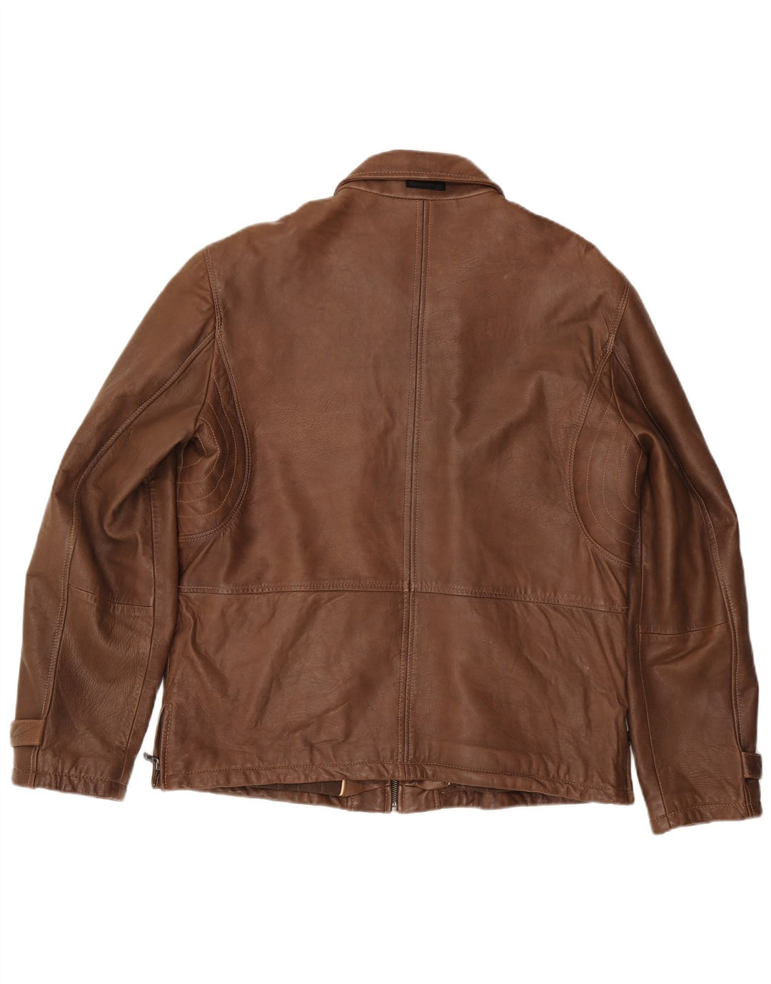 MILESTONE Chaqueta de cuero para hombre UK 40 Cuero marrón grande