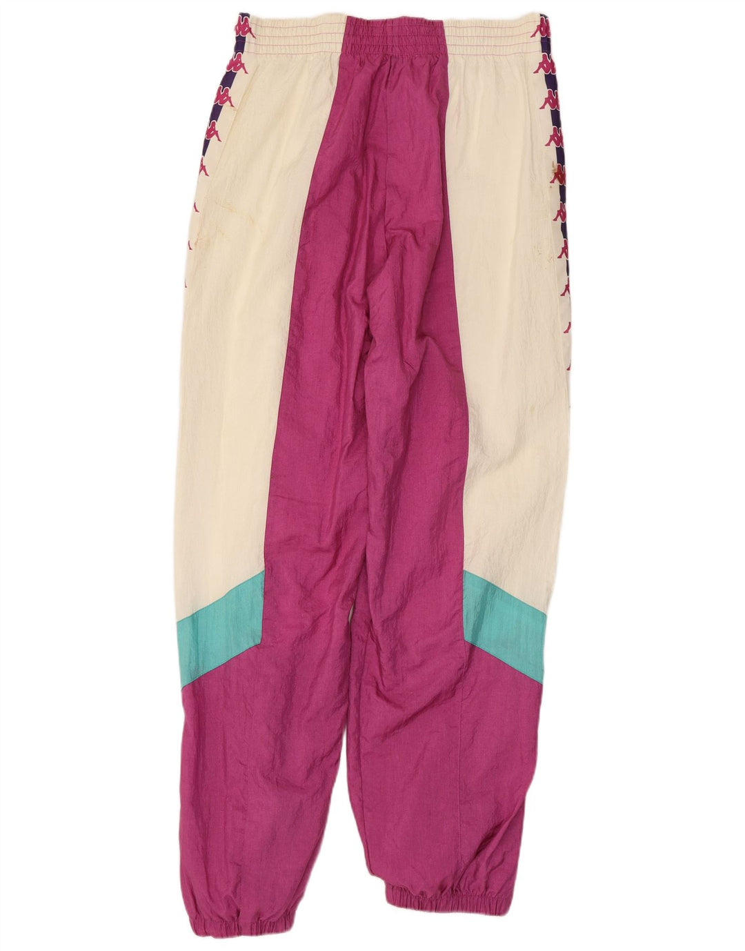 KAPPA Hombre Pantalones De Chándal Gráfico Joggers Large Rosa Colorblock