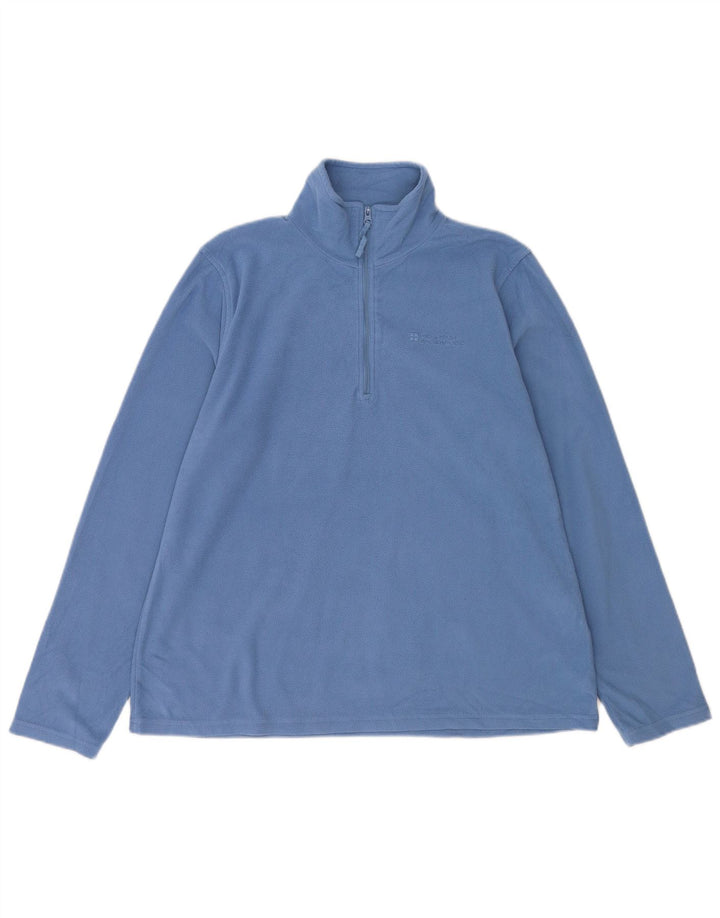 Jersey polar con cremallera y cuello para mujer de Mountain Warehouse UK 44 Poliéster azul grande