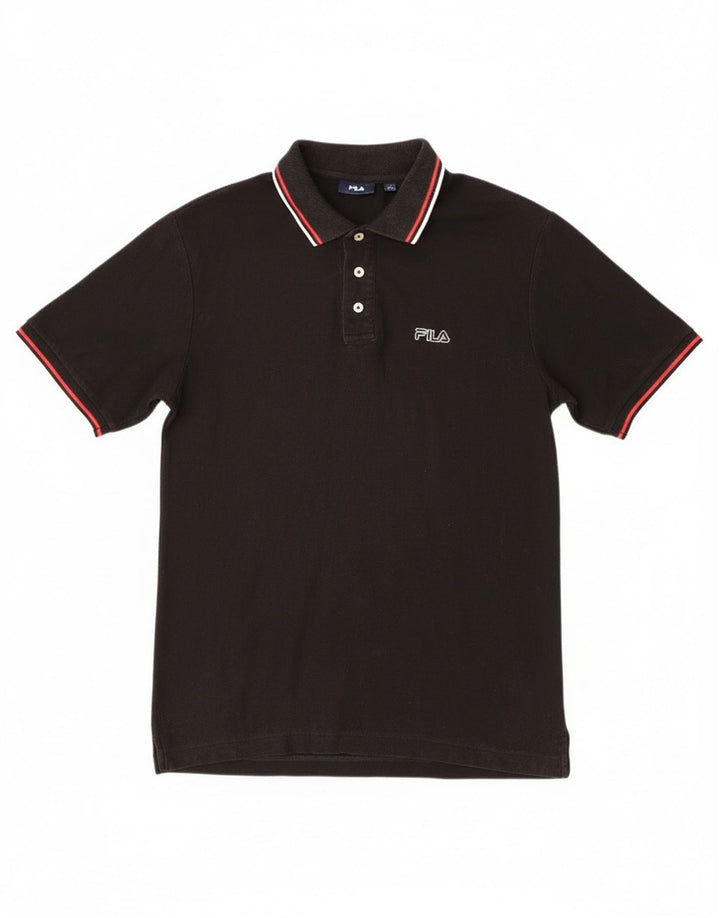 Fila Polo Hombre Algodón Negro Mediano