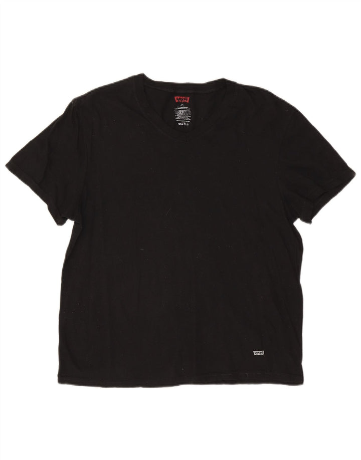 Levi's Camiseta Mujer Top EU 42/44 Grande Algodón Negro