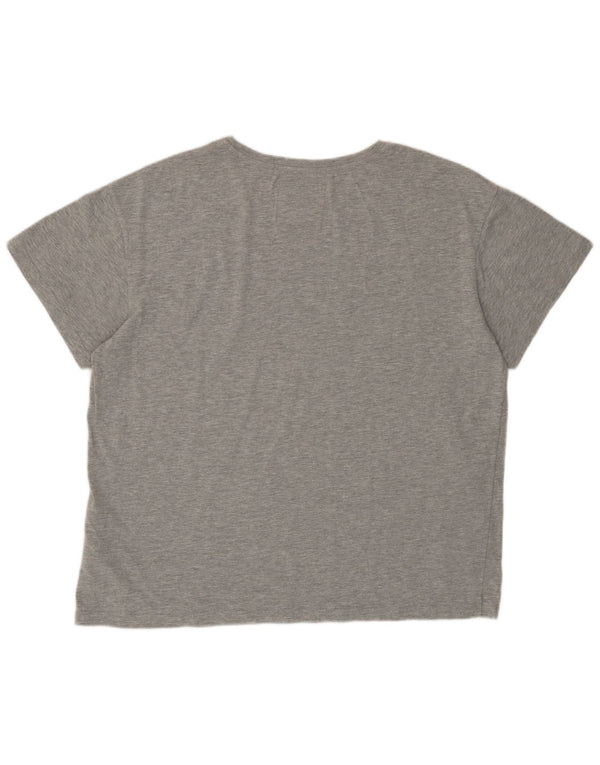 SUPERDRY Camiseta gráfica extragrande para mujer UK 46 Algodón gris grande