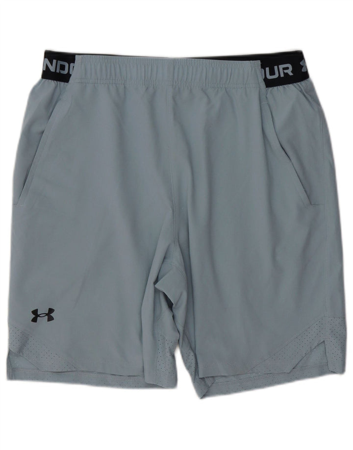 UNDER ARMOUR Pantalones cortos deportivos gráficos para hombre Poliéster azul grande