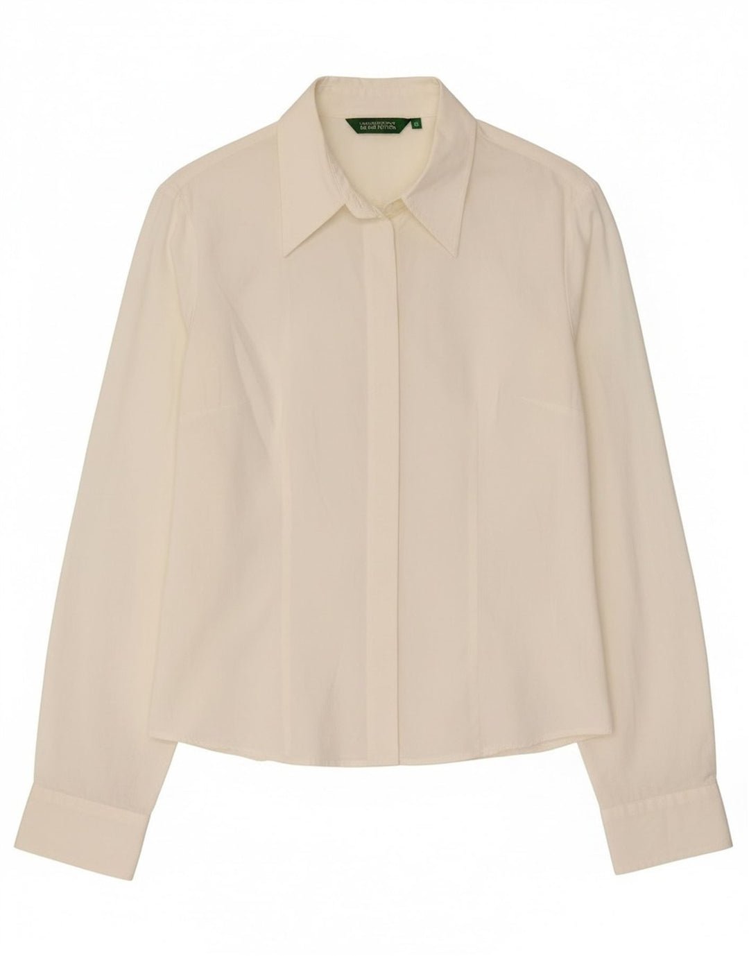 Camisa Benetton Mujer ES 42 Mediano Blanco