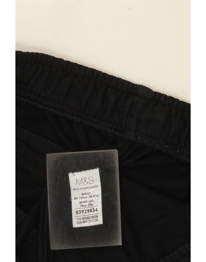 Marks & Spencer Pantalones de Chándal para Hombre XL Negro Algodón