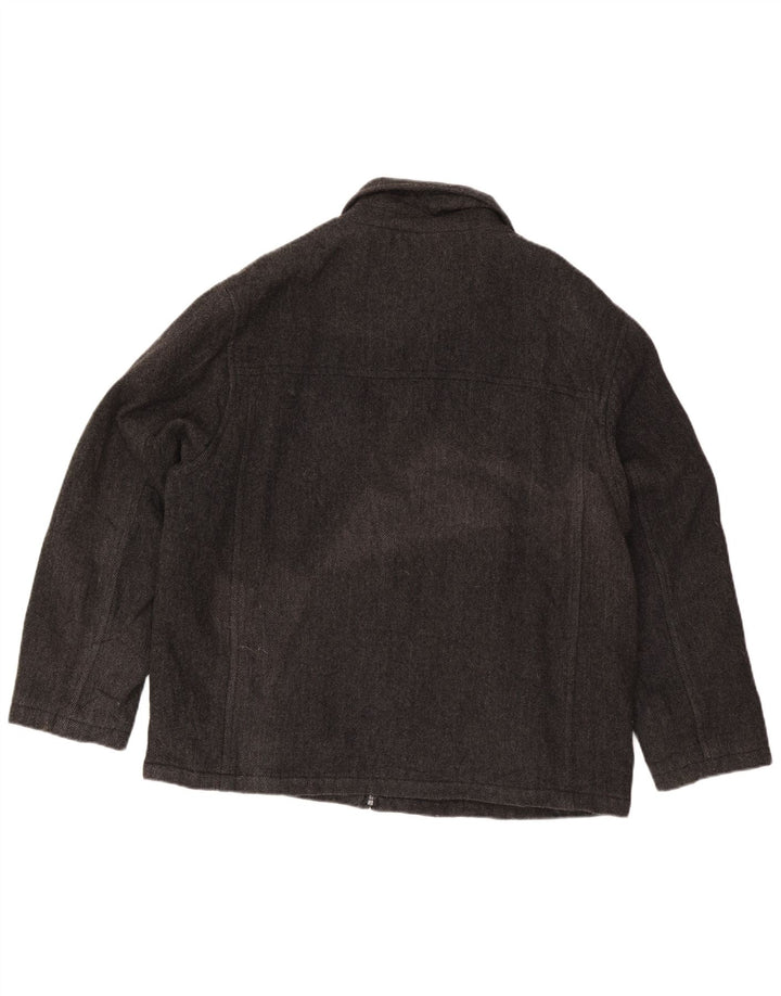 Dockers Chaqueta Bomber para Hombre UK 42 XL Lana Gris en Espiga