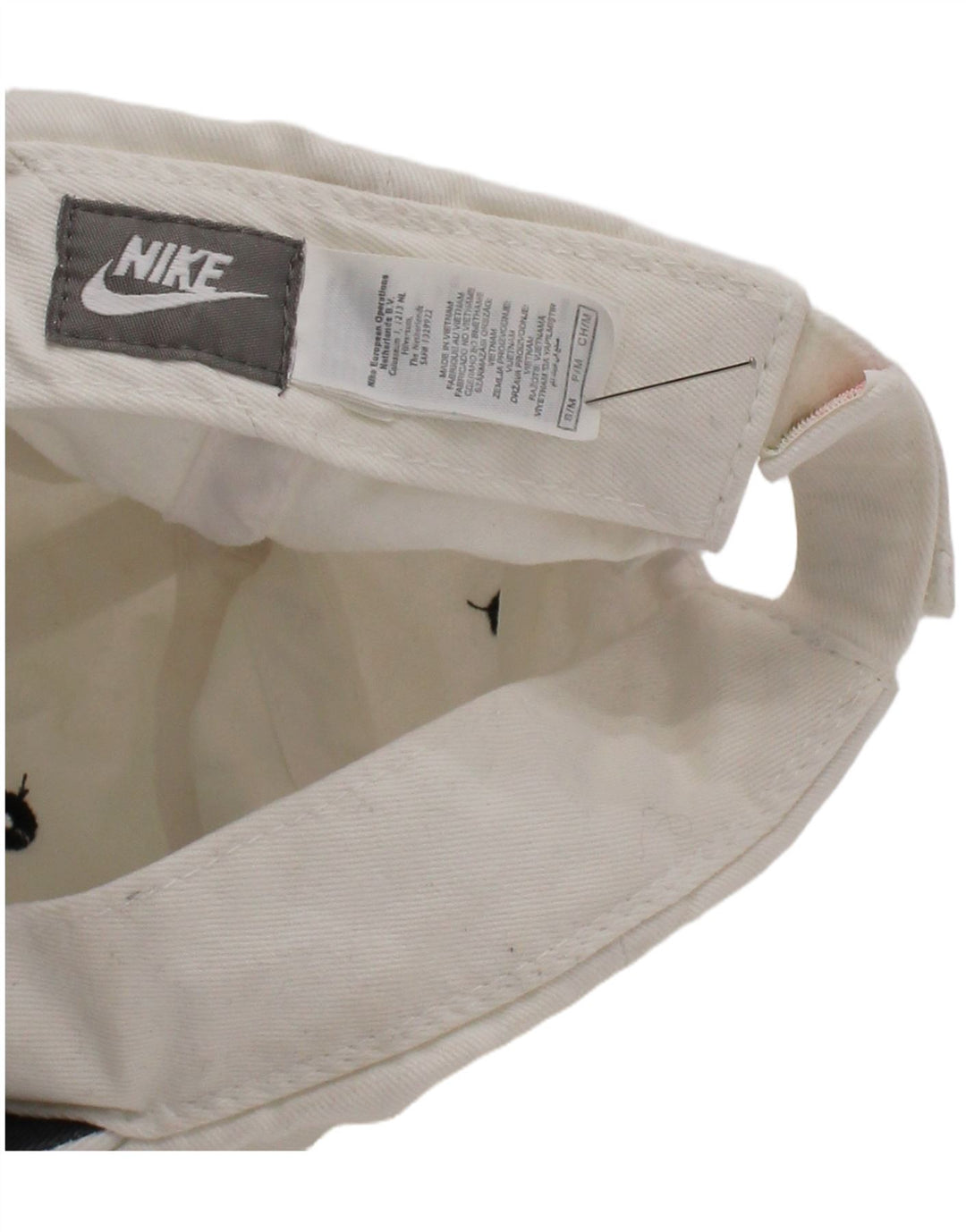 Nike Gorra de béisbol para niños de 7 a 8 años, talla pequeña/mediana, algodón blanco