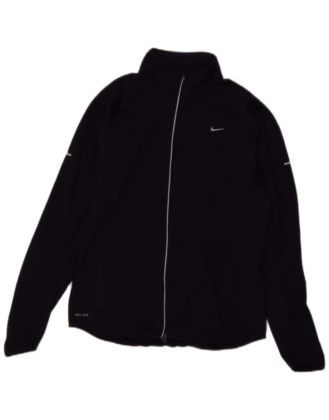 NIKE Mujer Dri Fit Chándal Top Chaqueta UK 40 Grande Poliéster Púrpura