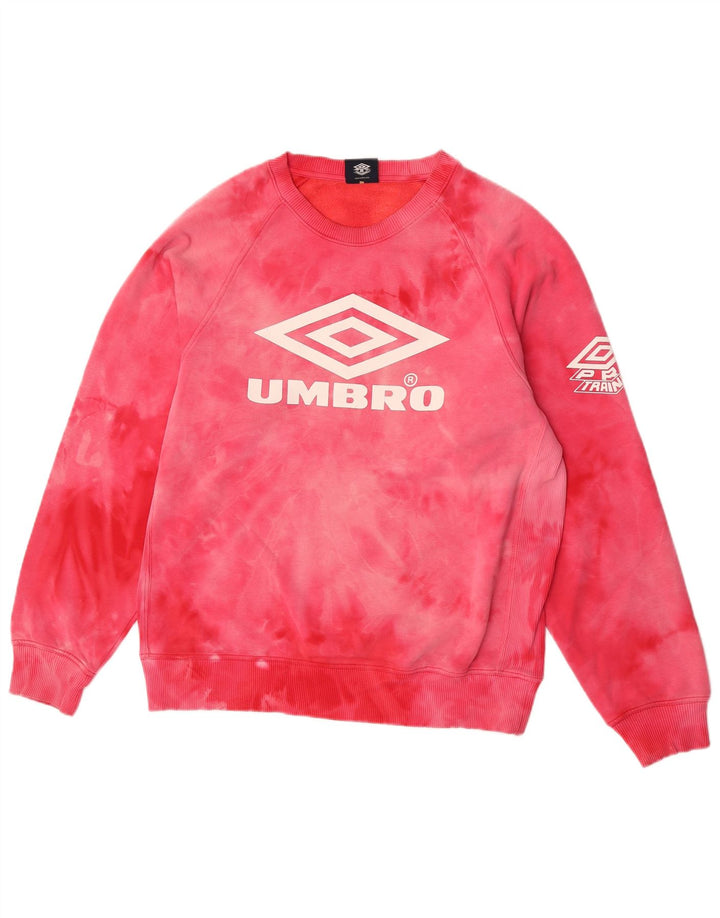 Umbro Sudadera Estampada Con Estampado De Algodón Tie Dye Rosa Medio |