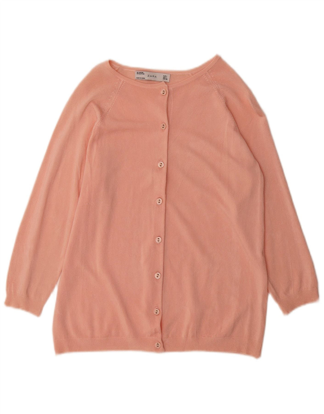 Zara Mujer Cárdigan Suéter UK 46 Grande Rosa