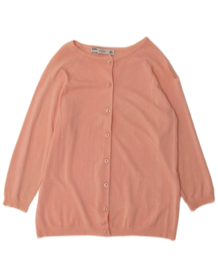 Zara Mujer Cárdigan Suéter UK 46 Grande Rosa