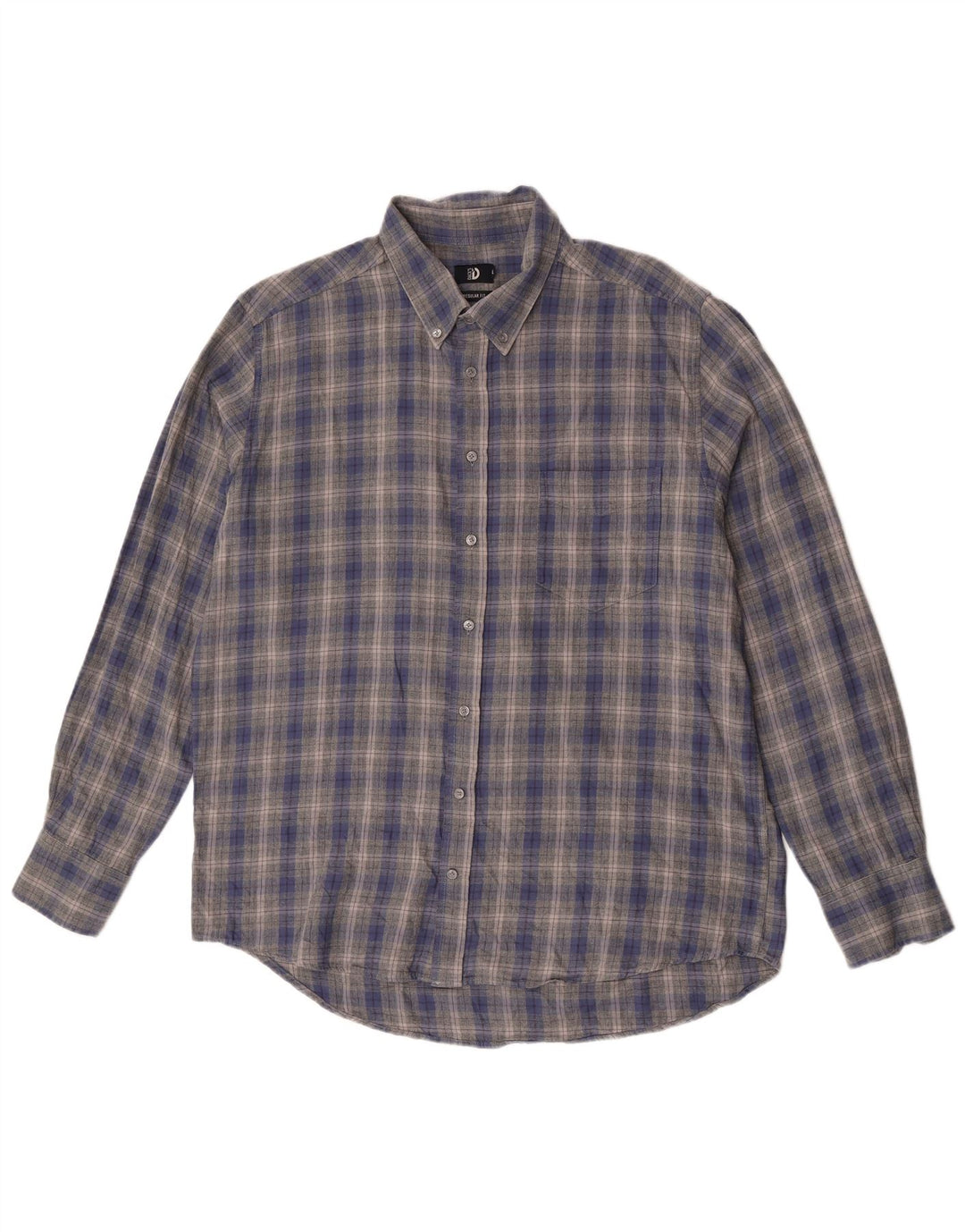 Dack's Camisa de franela de ajuste regular para hombre, talla 2XL, algodón a cuadros azules