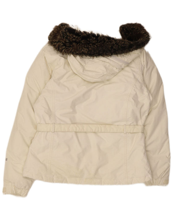 The North Face Chaqueta acolchada con capucha para mujer UK 44 Medium Beige Nylon