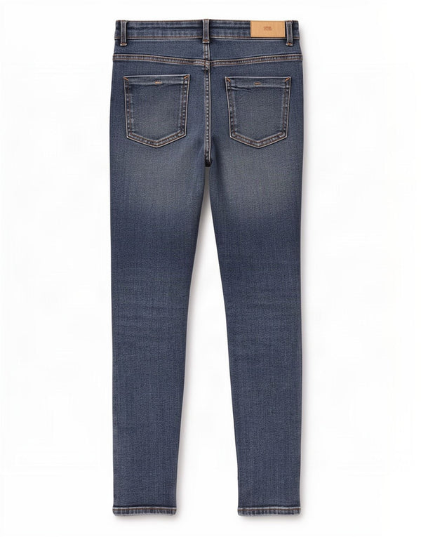 Zara Mujer Crop Skinny Jeans EU 40 Medium W30 L26 Algodón Azul