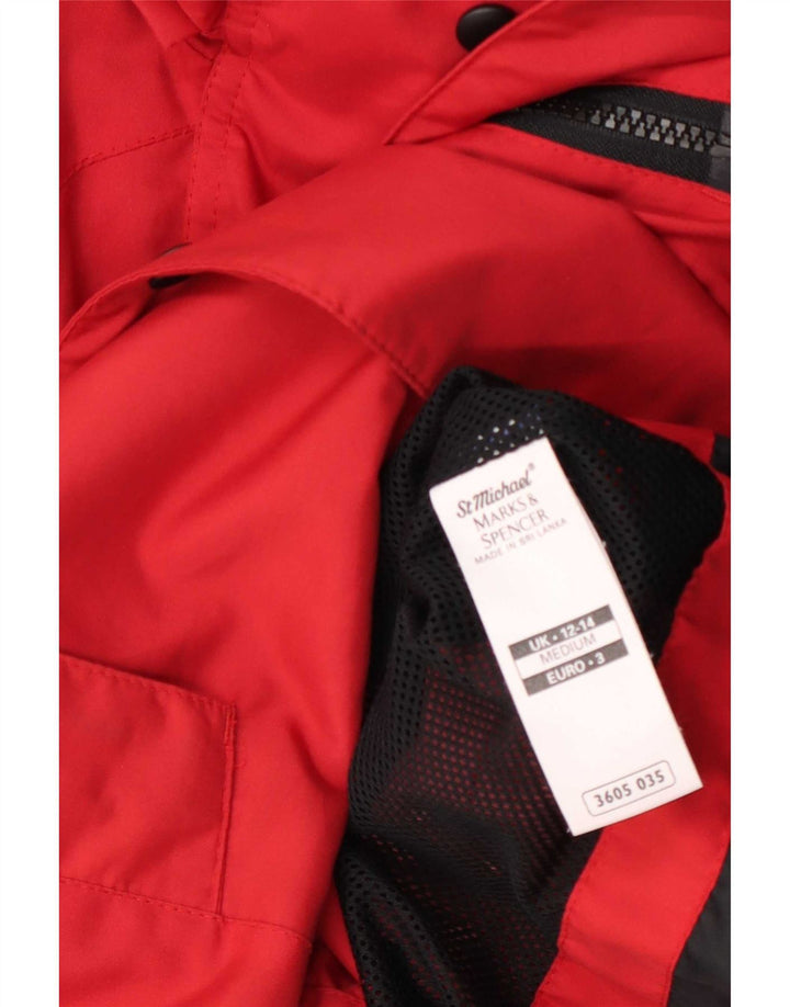 Marks & Spencer Chubasquero extragrande para mujer Reino Unido 12/14 Poliéster rojo medio
