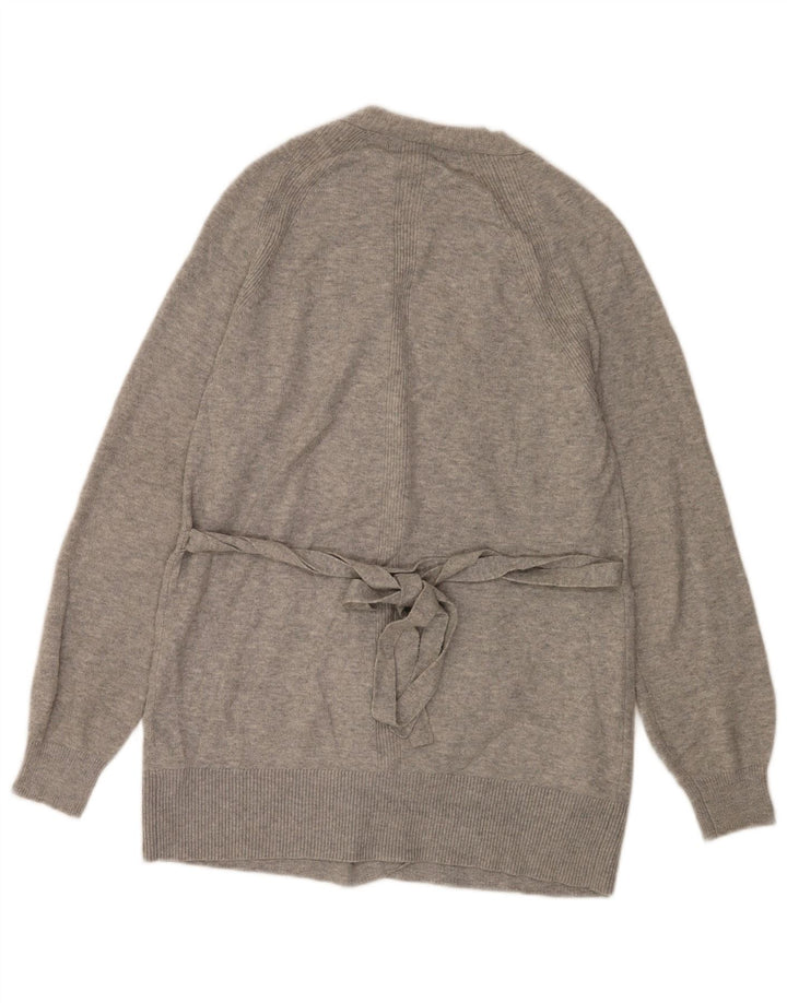 Marks & Spencer Suéter tipo cárdigan extragrande largo para mujer UK 6 XS Gris
