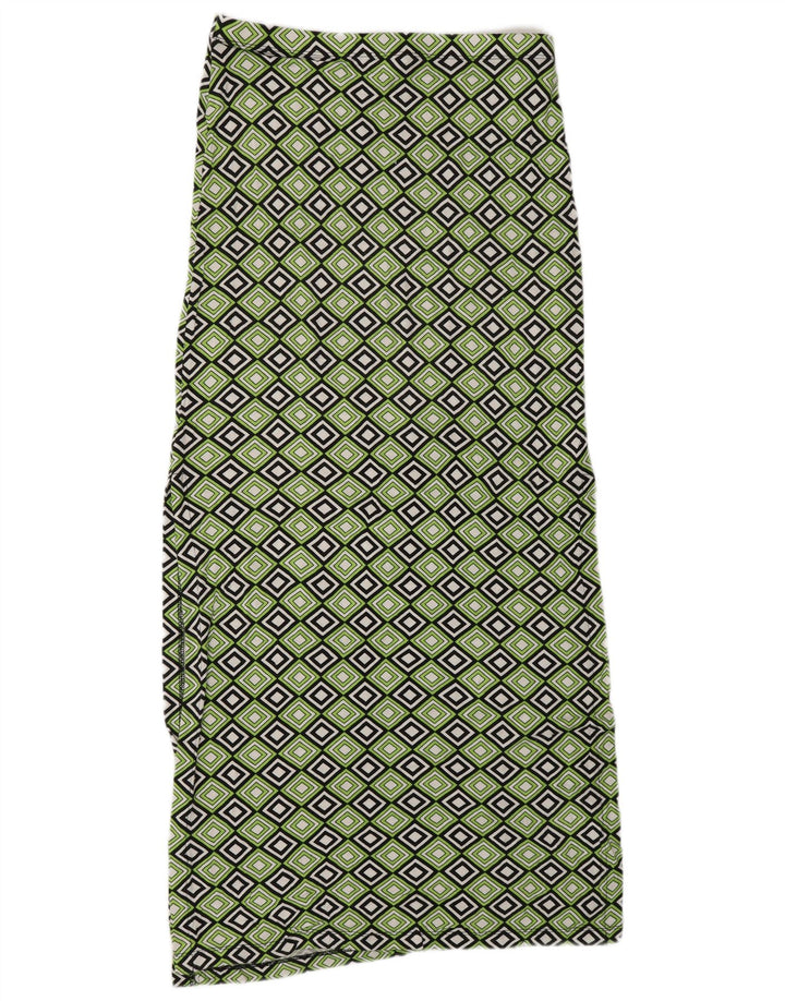 MICHAEL KORS Falda larga para mujer mediana W30 verde geométrico