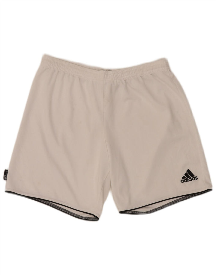 ADIDAS Hombres Climalite Sport Shorts Medio Blanco Poliéster