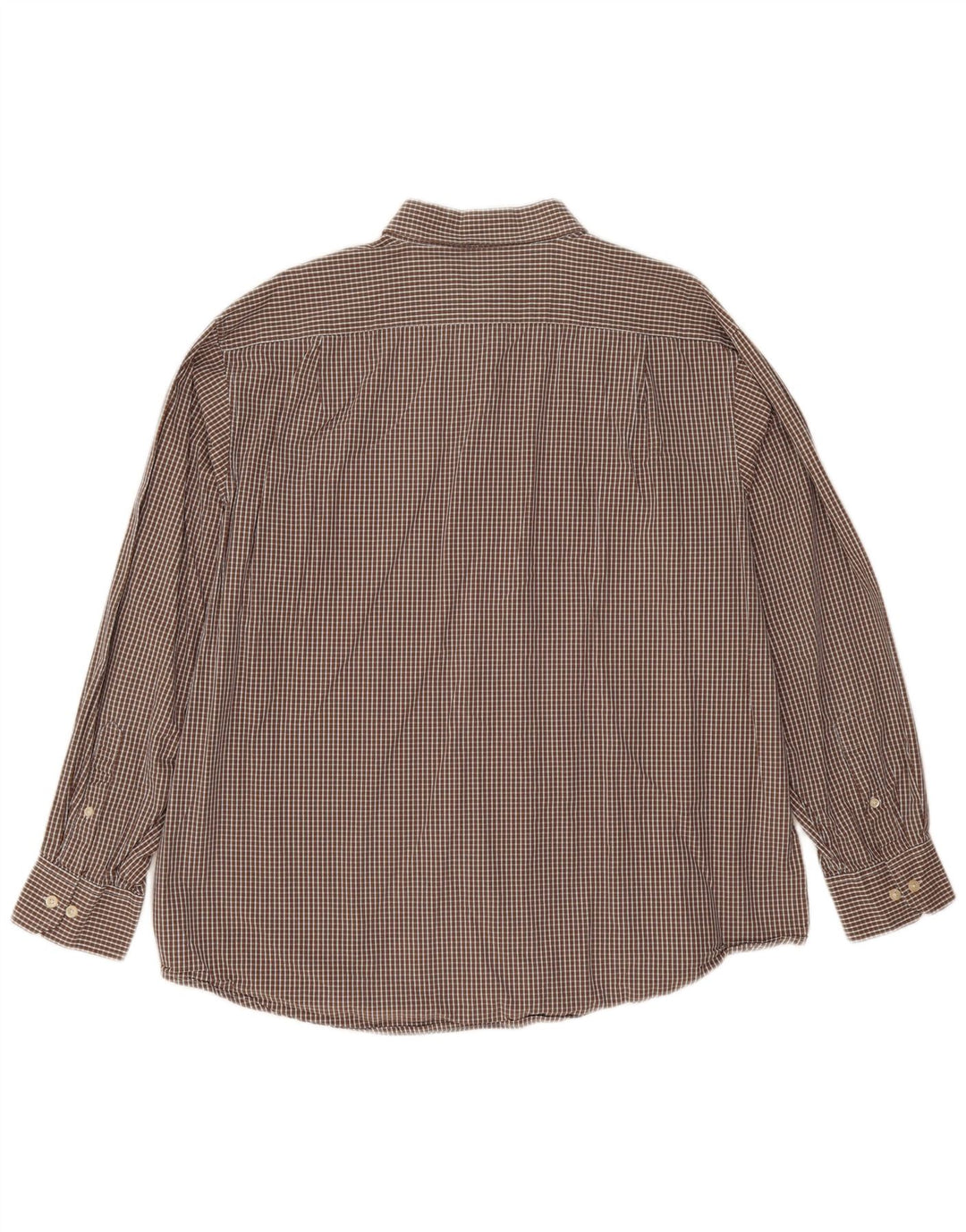 Camisa Izod Hombre XL Marrón Cuadros Algodón
