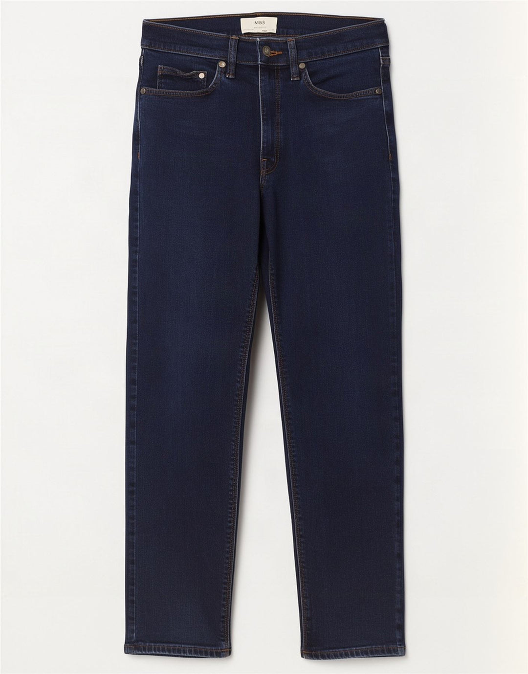 Marks & Spencer Vaqueros rectos para hombre W32 L31 Algodón azul marino