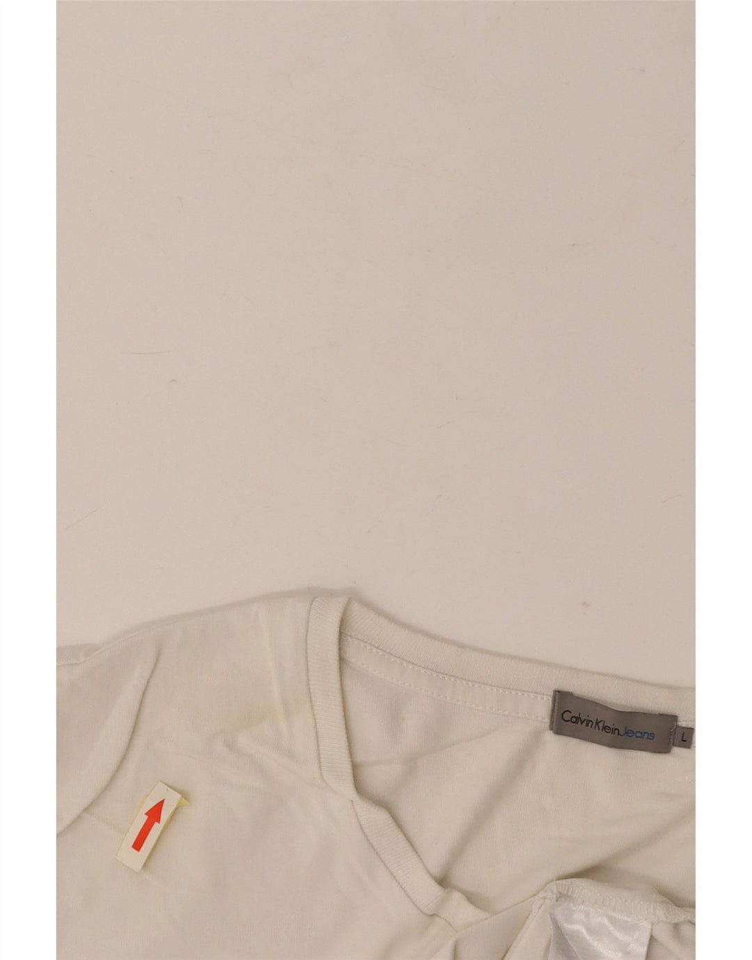 CALVIN KLEIN JEANS Camiseta gráfica para hombre Top grande de algodón blanco