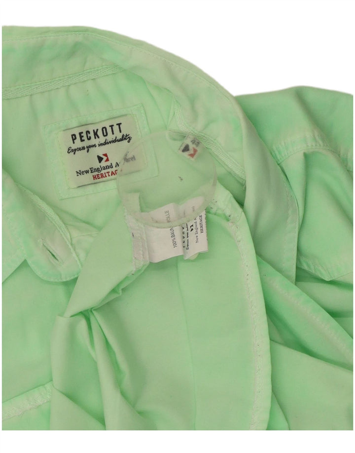 Camisa Peckott Heritage De Manga Corta Para Mujer IT 44 Algodón Verde Medio