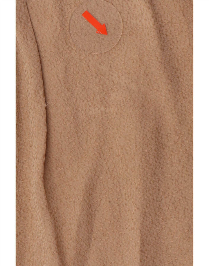 Zara Mujer Blusa Top UK 44 Medio Beige