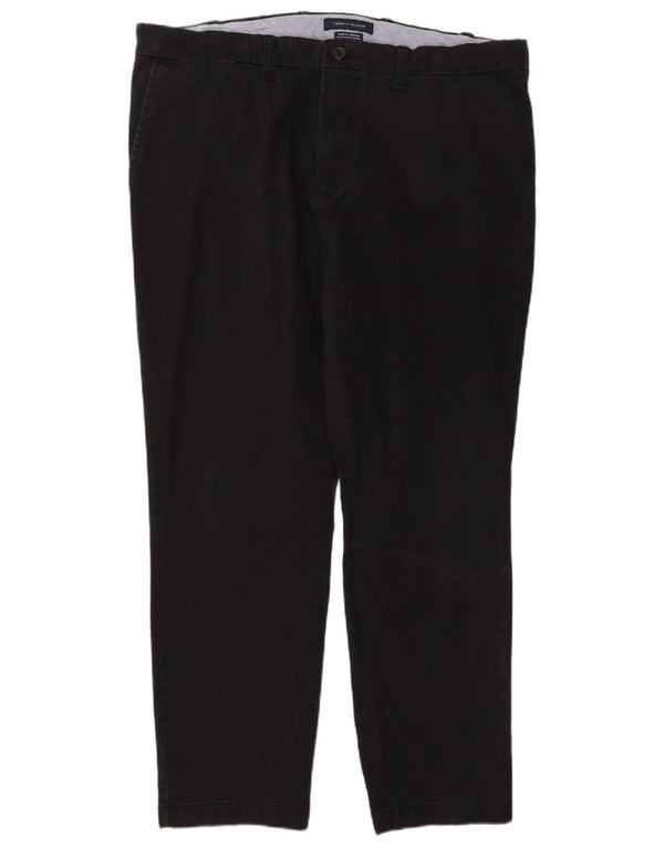 Tommy Hilfiger Pantalones chinos elásticos y ajustados para hombre W38 L30 Algodón negro