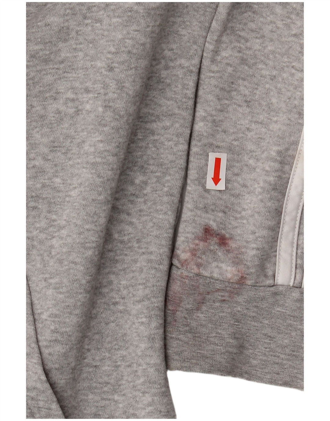 ADIDAS Sudadera con capucha y cremallera corta para mujer Reino Unido 16/18 Grande Gris Algodón