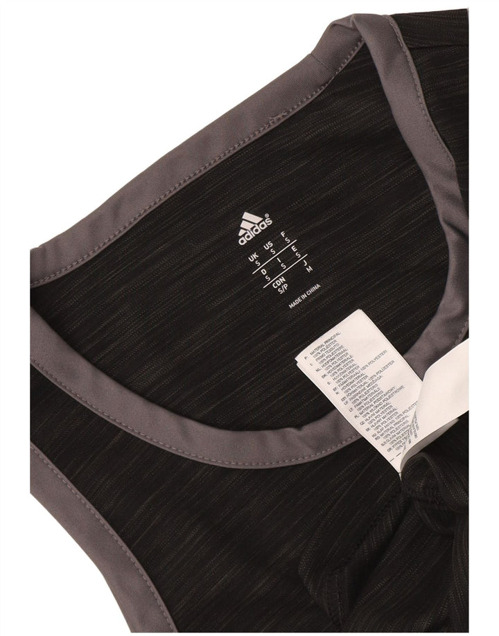 Adidas Hombre Chaleco Top Pequeño Poliéster Moteado Negro