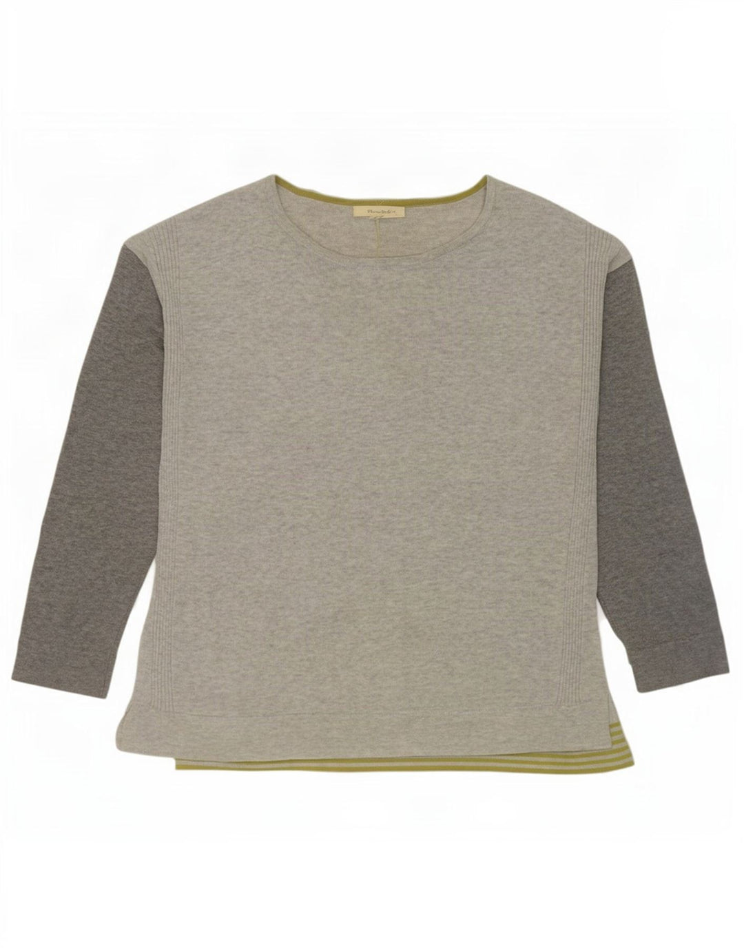 White Stuff Jersey tipo jersey para mujer con cuello barco, talla 48, color gris medio