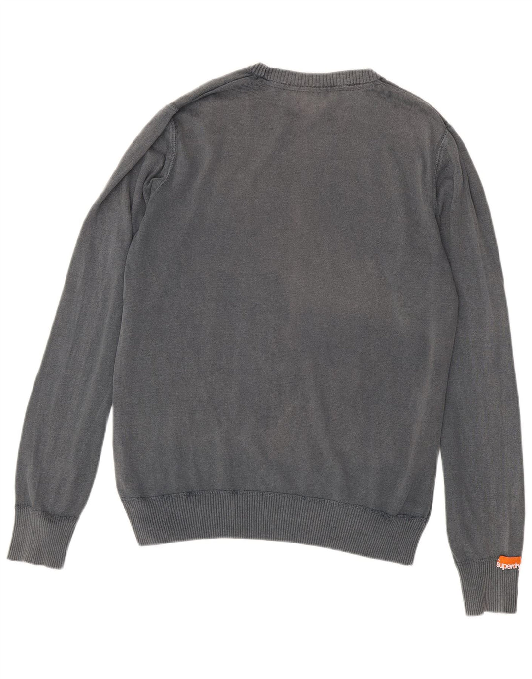 SUPERDRY Suéter tipo jersey con cuello redondo para hombre 2XL Algodón gris