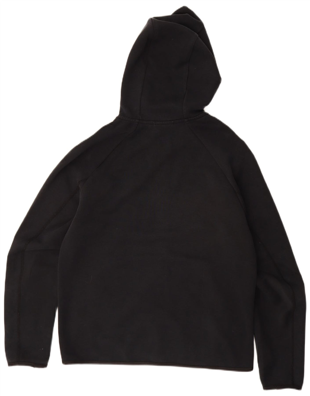 NIKE Sudadera con capucha y cremallera para hombre, algodón negro mediano
