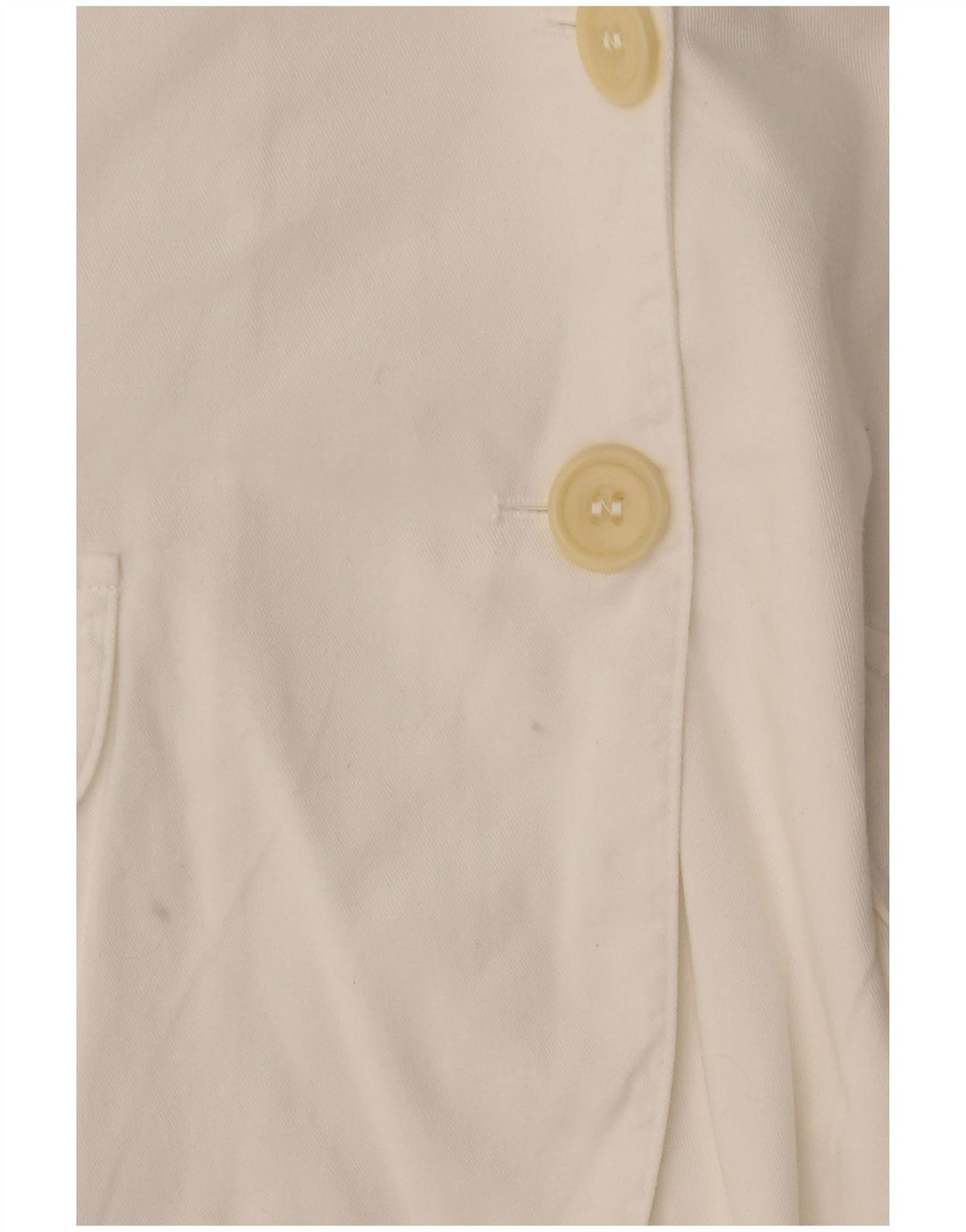 Benetton Cárdigan De Manga Corta IT 42 Medium Blanco Algodón