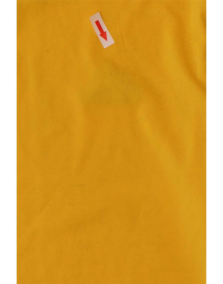 Adidas Hombre Climalite Camiseta Top Amarillo Medio Colorblock