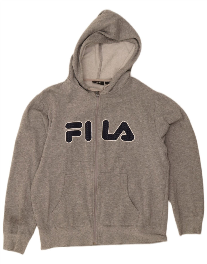 Fila Hombre Graphic Zip Sudadera Con Capucha Gris Medio