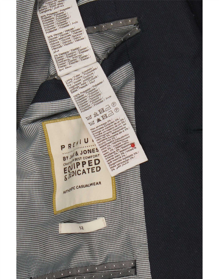 Jack & Jones Chaqueta tipo blazer de 2 botones para hombre IT 52 XL Poliéster azul marino