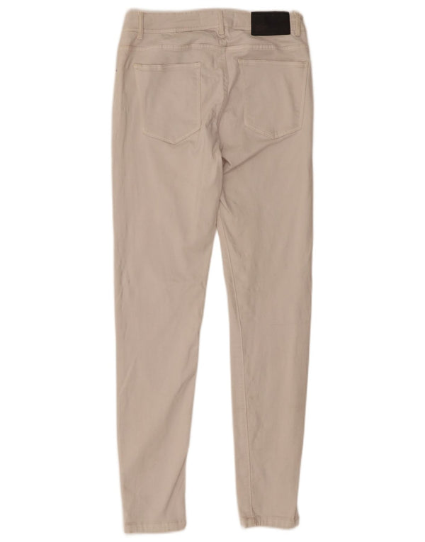 Zara Vaqueros Pitillo Mujer EU 36 XS W26 L28 Algodón Beige