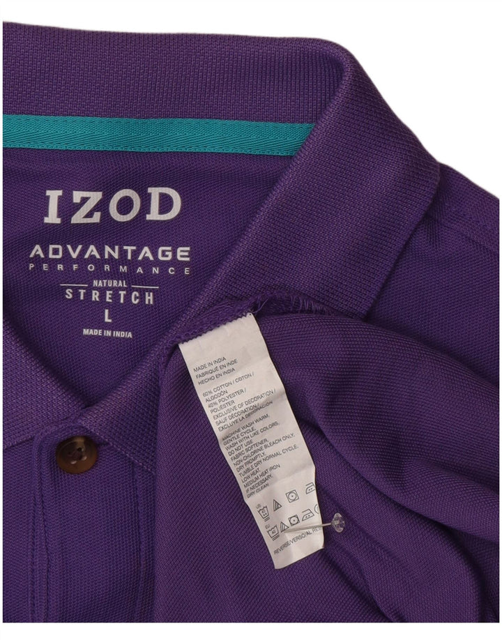Polo Izod Hombre Grande Morado Algodón