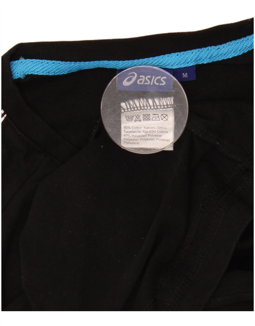 ASICS Camiseta gráfica para hombre Top Medium Black Cotton