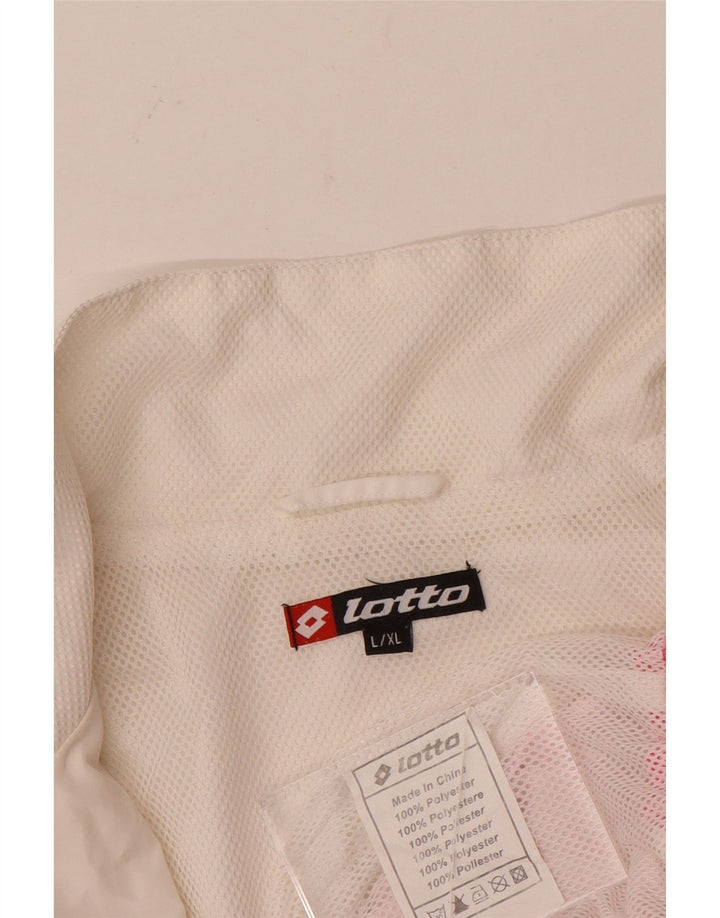Lotto Chaqueta de chándal para mujer UK 46 Grande Poliéster con bloques de color blanco