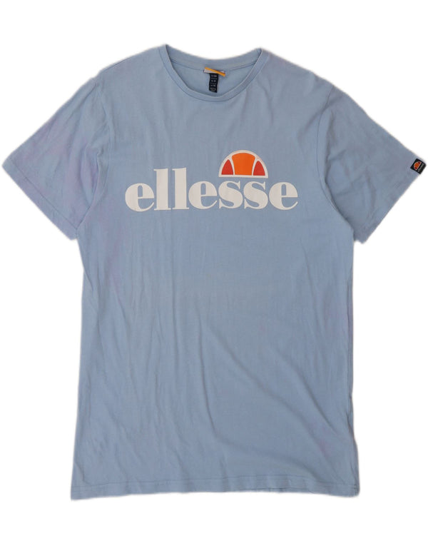 Ellesse Camiseta con gráfico extragrande para mujer UK 10 Small Blue Cotton