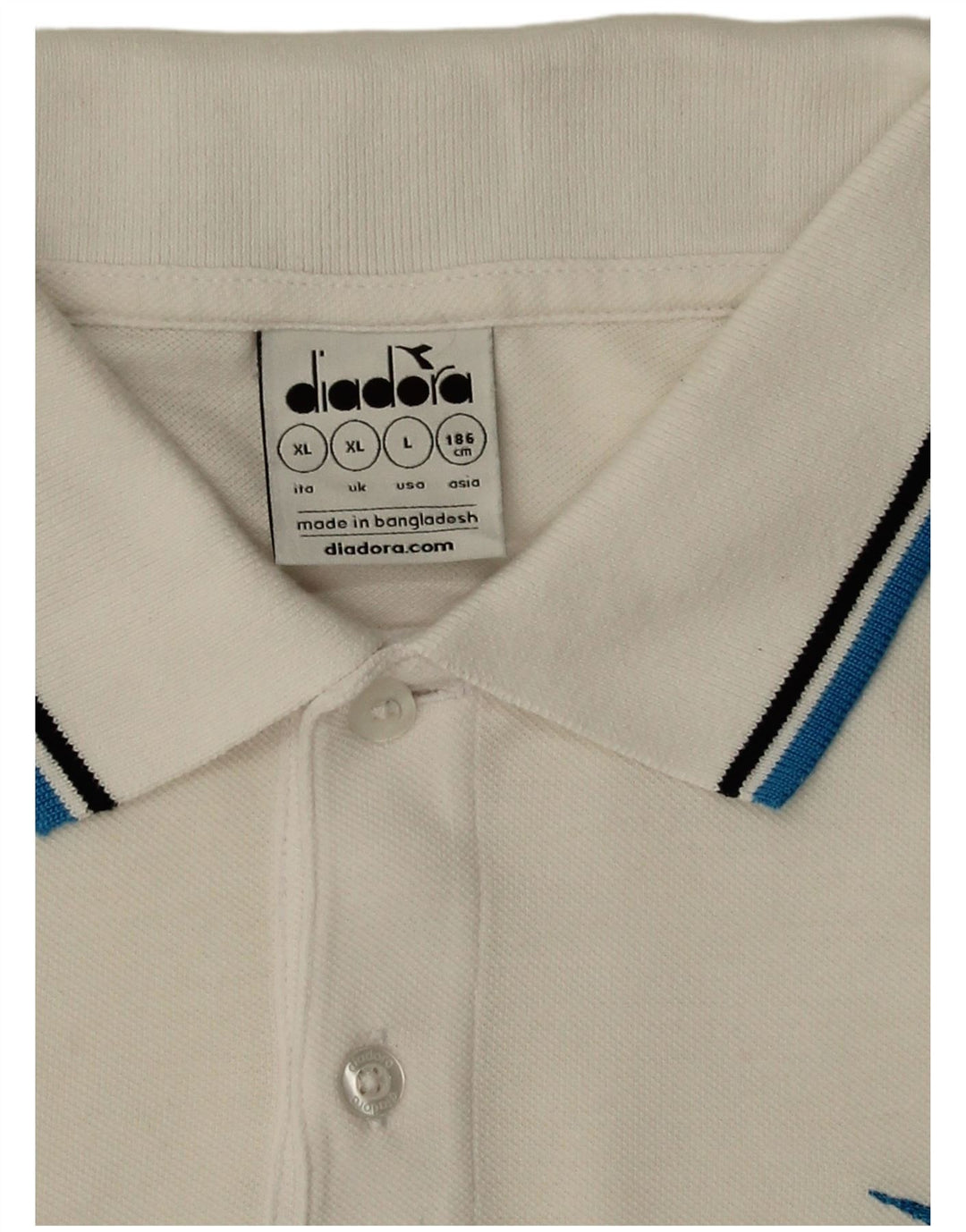 DIADORA Polo Hombre XL Blanco Algodón