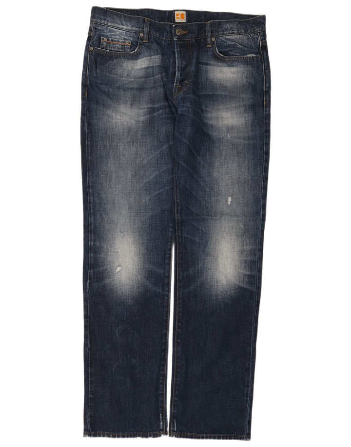 Vaqueros rectos de corte regular para hombre de Boss Orange W38 L34 Algodón azul